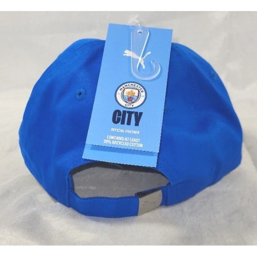Puma Manchester City FC ESS Cap YOUTH Jr Hat - Hyperlink Blue - One Size